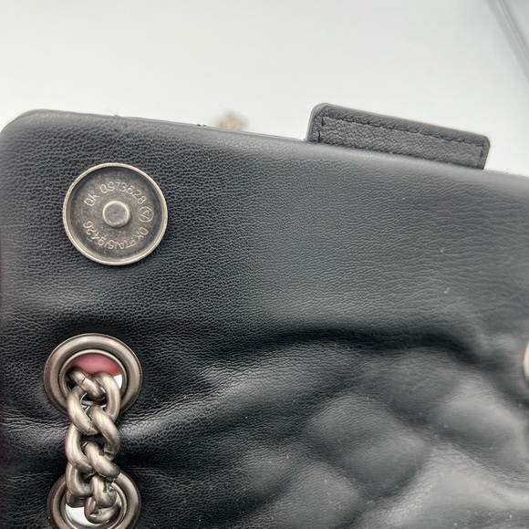 Kurt Geiger London Blk Leather Kensington Crossbody Chain Bag Small Rhinestone - Picture 9 of 13